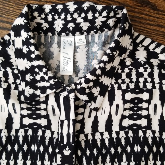 Cream & Black Print Jumpsuit - Size 10 - Picture 2 of 4